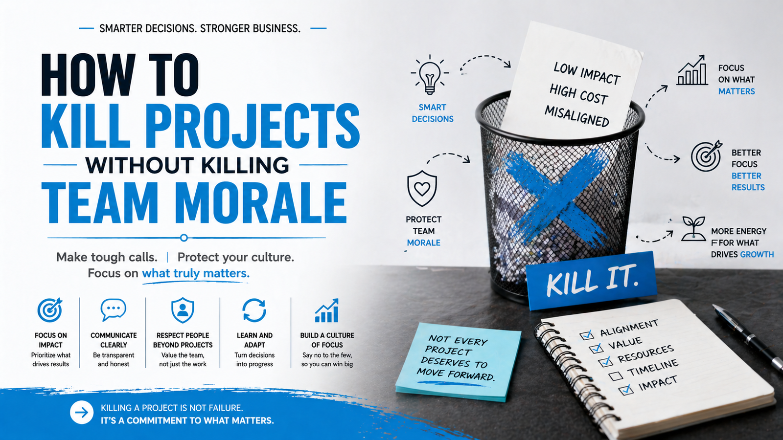how to kill projects without killing team morale